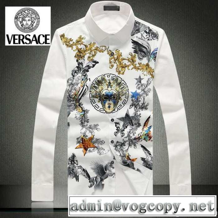 優しいフィット感 2014秋冬versace ヴェルサーチ 長袖シャツ