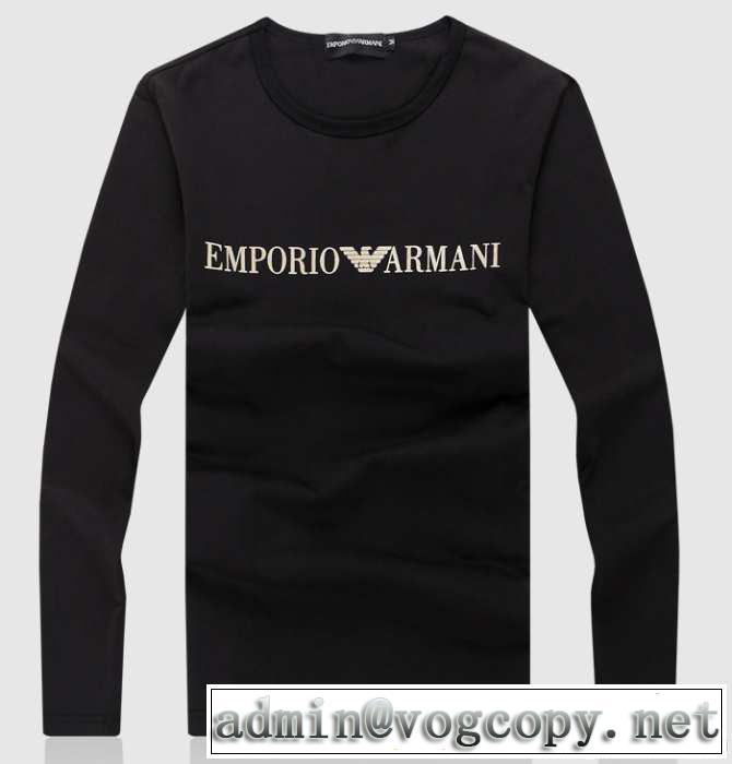 2014秋冬 コーデに合わせ armani アルマーニ 長袖tシャツ 4色可選