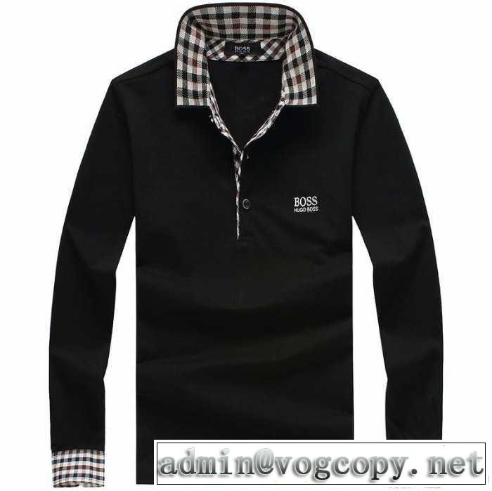 華やかなデザイン 2014秋冬 hugo boss ヒューゴボス 長袖tシャツ 4色可選