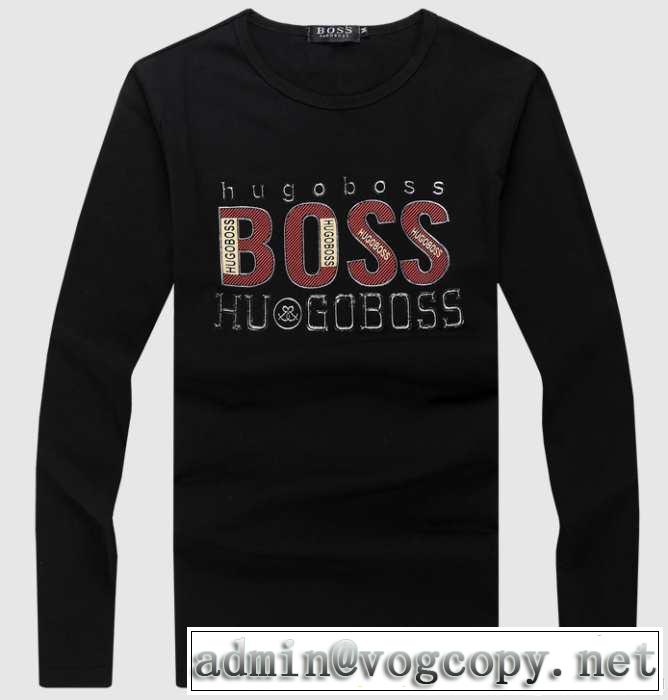 2014秋冬 コーデに合わせ hugo boss ヒューゴボス 長袖tシャツ 4色可選