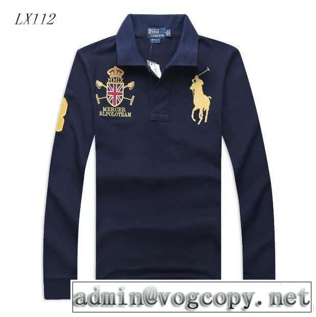 2014秋冬 目を引く ！polo ralph lauren ポロ ラルフローレン 長袖ポロシャツ 5色可選