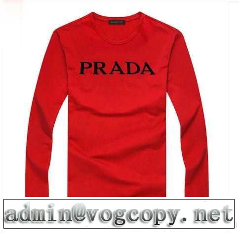 おしゃれも譲れない prada プラダ 2014秋冬 長袖tシャツ 4色可選