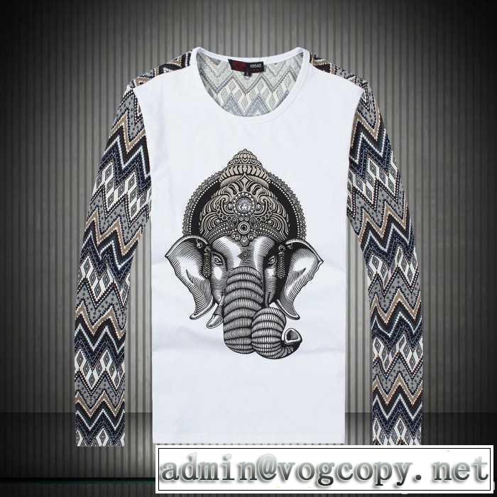存在感◎ 2014秋冬 versace ヴェルサーチ 長袖tシャツ 2色可選