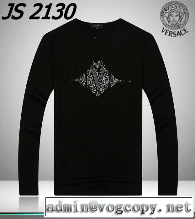2014秋冬 人気が爆発 versace ヴェルサーチ 長袖tシャツ 2色可選