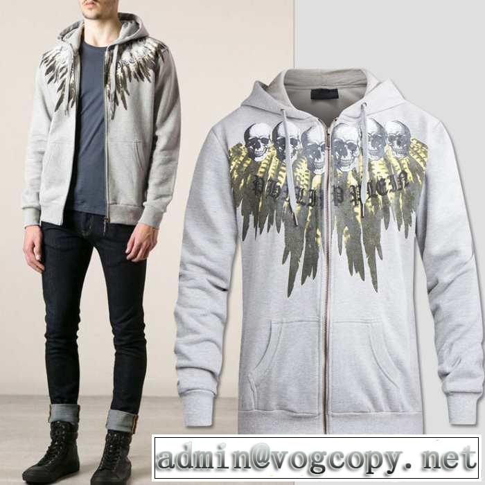 ★安心★追跡付 2014秋冬 philipp plein フィリッププレイン パーカー 2色可選