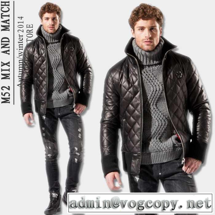 大特価 2014秋冬 philipp plein フィリッププレイン 革ジャケット