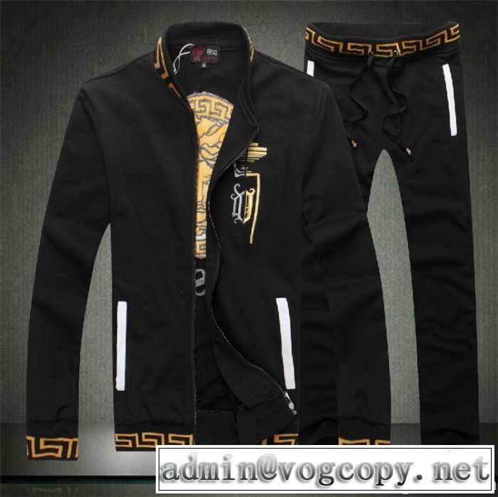 入手困難 2014秋冬 versace ヴェルサーチ スタジアムジャンパー セットアップ上下 2色可選