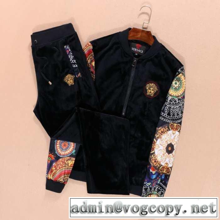 売れ筋！ 2014秋冬 versace ヴェルサーチ ブルゾン セットアップ上下 超美シルエット