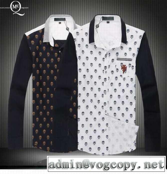 人気激売れ 2014秋冬 alexander mcqueen アレキサンダー マックイーン 長袖シャツ 2色可選