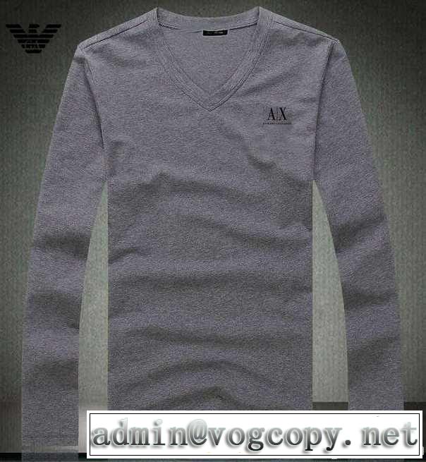 2014秋冬 sale!今季 armani アルマーニ vネック 長袖 tシャツ 2色可選
