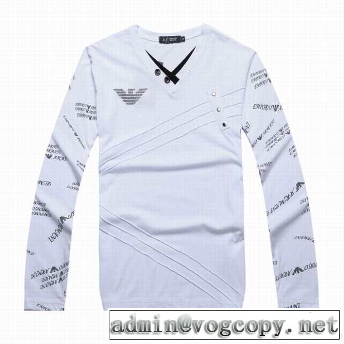 2014秋冬 sale開催 armani アルマーニ vネック 長袖 tシャツ