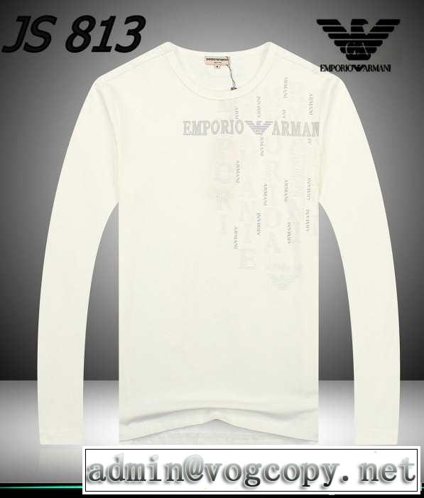 2014秋冬 上質 armani アルマーニ 長袖 tシャツ 2色可選 