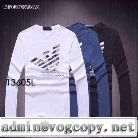 2014秋冬 armani アルマーニ 贈り物にも◎ 長袖 tシャツ 3色可選