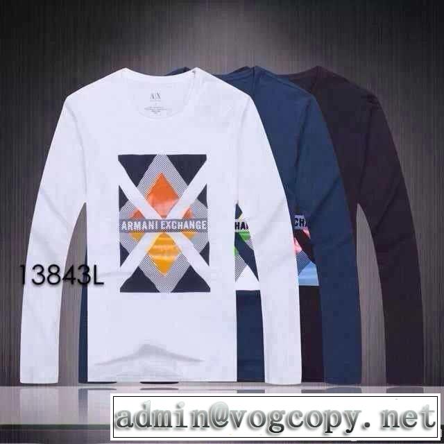 2014秋冬 armani アルマーニ 上質 長袖 tシャツ 3色可選