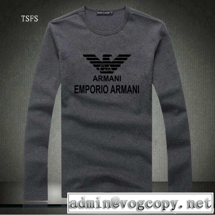 2014秋冬 首胸ロゴ armani アルマーニ 長袖 tシャツ