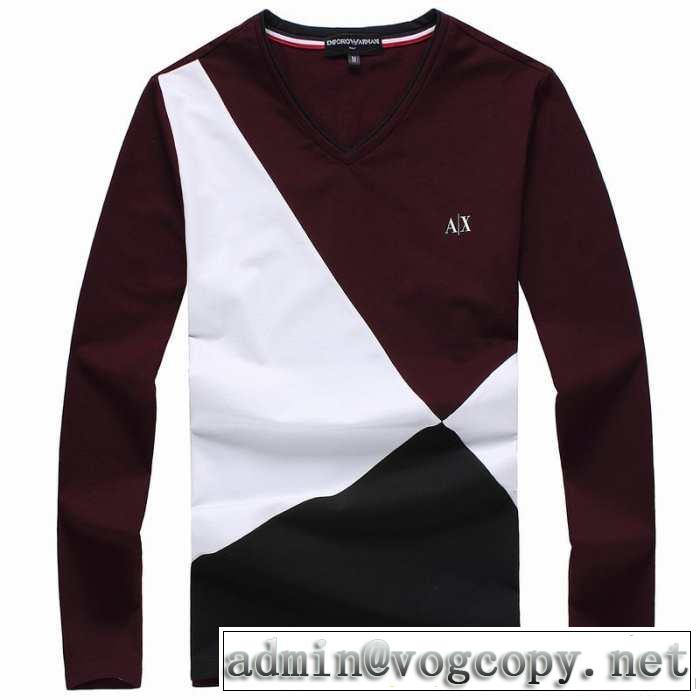 2014秋冬 美品！ armani アルマーニ vネック 長袖 tシャツ