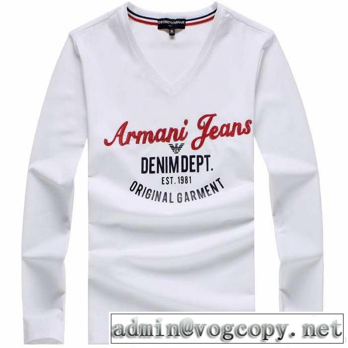 2014秋冬 sale開催 armani アルマーニ vネック 長袖 tシャツ