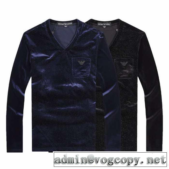 2014秋冬 ★安心★追跡付 armani アルマーニ vネック 長袖 tシャツ