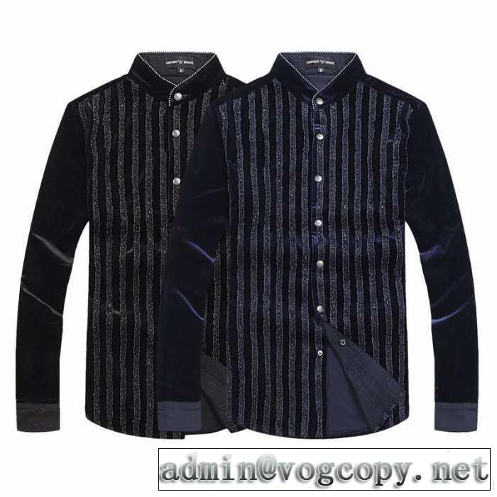 2014秋冬 値下げ！ armani アルマーニ  ボタンダウン スタンド 長袖 tシャツ
