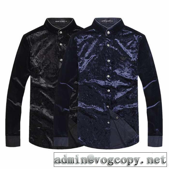 2014秋冬 格安！armani アルマーニ ボタンダウン スタンド 長袖 tシャツ