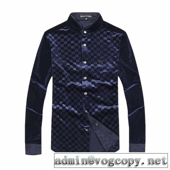 2014秋冬 希少 armani アルマーニ ボタンダウン スタンド 長袖 tシャツ