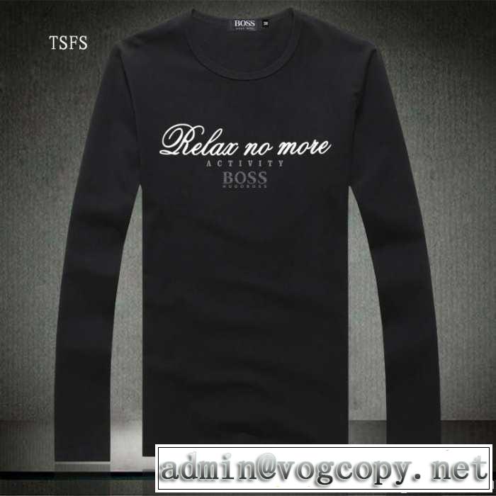 2014秋冬 高級感溢れるデザイン hugo boss ヒューゴボス 長袖 tシャツ