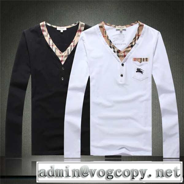 2014秋冬 大人気☆new!!burberry バーバリー vネック 長袖 tシャツ