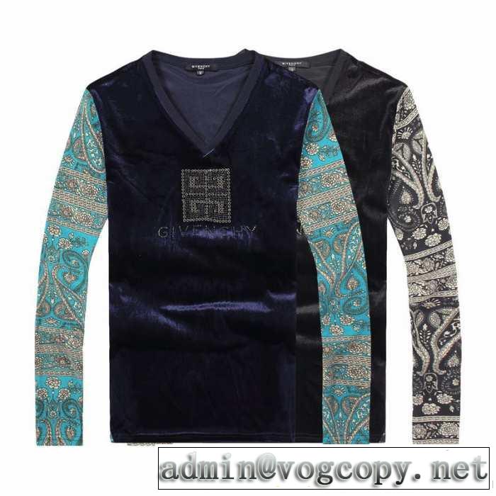 2014秋冬 ～希少 givenchy ジバンシー vネック 長袖 tシャツ