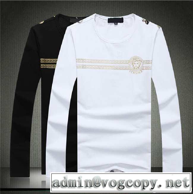2014秋冬 大人気！versace ヴェルサーチ 長袖 tシャツ 2色可選