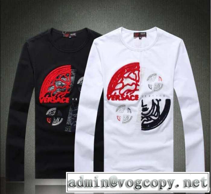 2014秋冬 存在感◎ versace ヴェルサーチ 長袖 tシャツ 2色可選