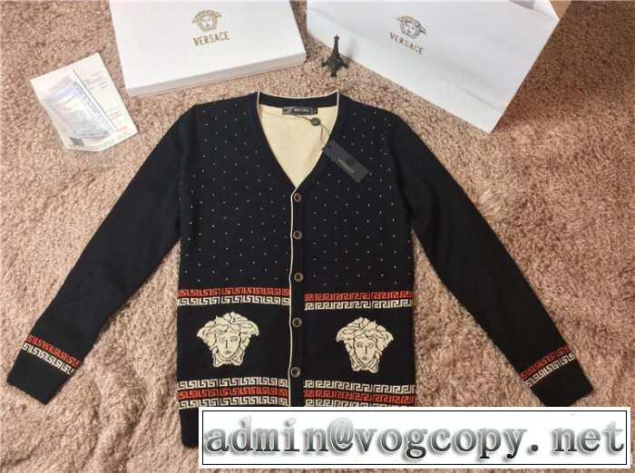 2014秋冬 versace ヴェルサーチ 超人気美品◆ ボタンダウン ニット