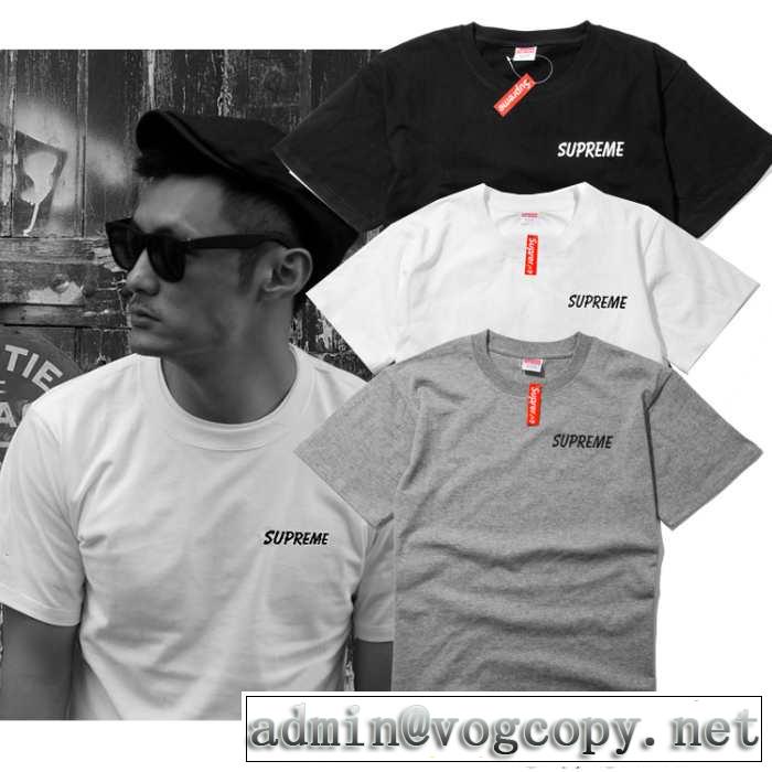 ◆モデル愛用◆ 2015春夏 supreme シュプリーム 半袖tシャツ 3色可選