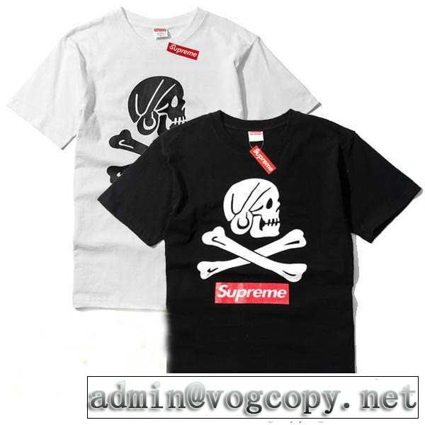 2015春夏 スタイルアップ効果 supreme シュプリーム 半袖tシャツ 2色可選 男女兼用