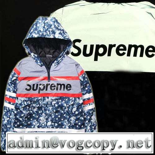 高級感溢れるデザイン 2015春夏 supreme シュプリーム ダスター コート 綿入れ カップルペアルック 男女兼用