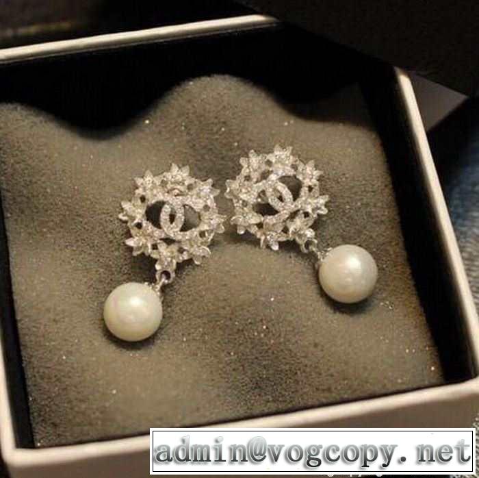 2015 入手困難 CH CH ダイヤモンド パールピアス