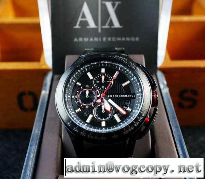 2015 人気商品 armani アルマーニ ステンレスベルト 6針クロノグラフ 夜光効果 男性用腕時計
