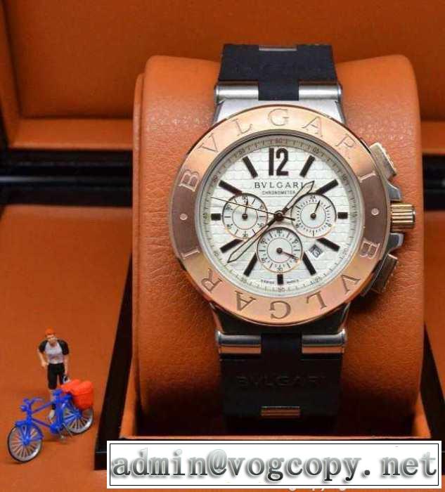 2015 ★安心★追跡付 bvlgari ブルガリ ステンレス ラバー クオーツ?ムーブメント 男性用腕時計 4色可選