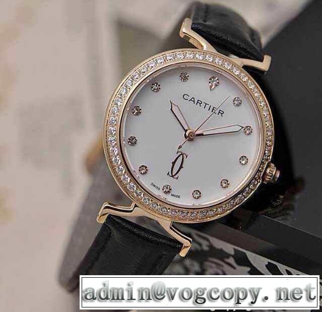 【激安】 2015 cartier カルティエ サファイヤクリスタル風防 オリジナル　クオーツ?ムーブメント ダイヤベゼル 女性用腕時計 6色可選 211350