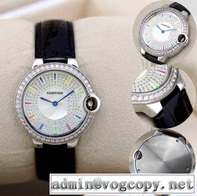 大特価 2015 cartier カルティエ サファイヤクリスタル風防 35mm 女性用腕時計 6色可選 2203800