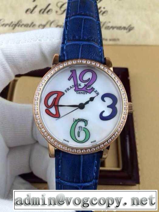 売れ筋のいい 2015 franck muller フランクミュラー 日本製クオーツ 女性用腕時計 9色可選 280340