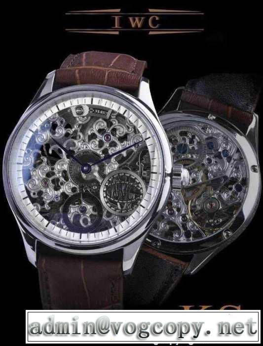 2015 人気が爆発 iwc インターナショナルウォッチ カン 透かし彫りムーブメント 男性用腕時計 2色可選