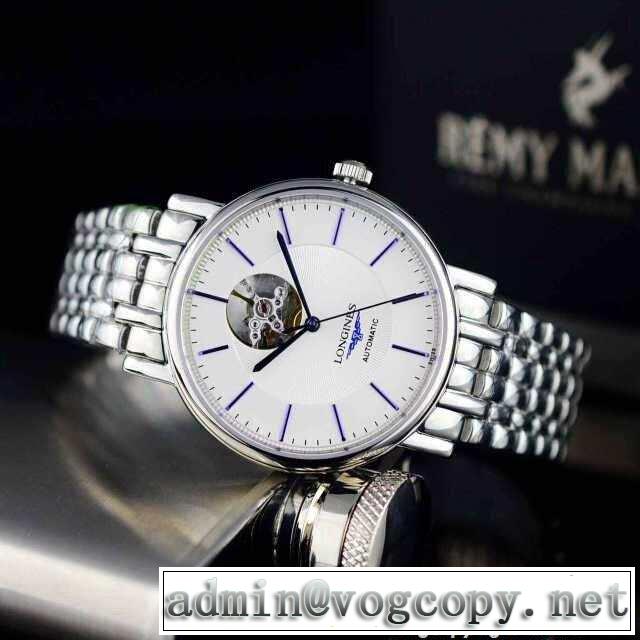 お買得 2015 longines ロンジン サファイヤクリスタル風防 機械式（自動巻き）ムーブメント 男女兼用腕時計 4色可選