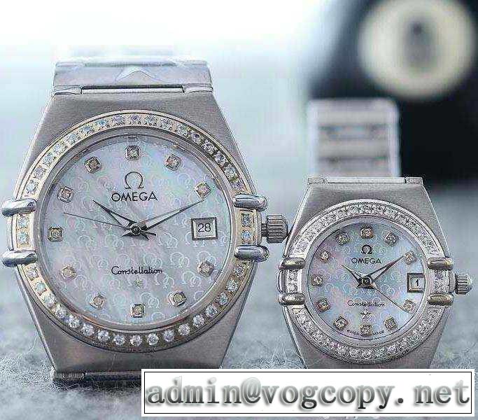 大特価 2015 omega オメガ ミネラルガラス 6針クロノグラフ 日付表示 恋人腕時計 3色可選