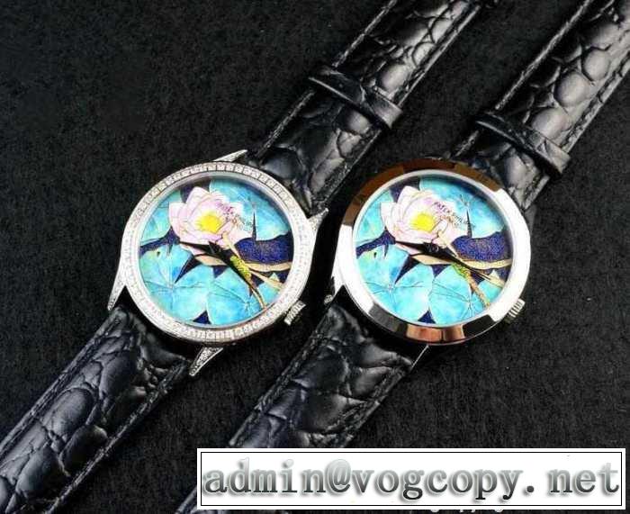 値下げ！ 2015 patek philippe パテックフィリップ スイスムーブメント サファイヤクリスタル風防 ダイヤベゼル 男女兼用腕時計 2色可選