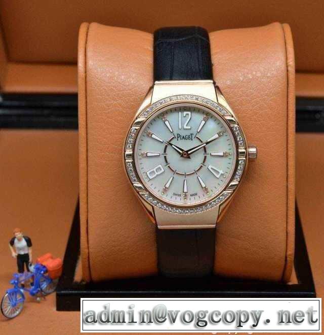 SALE開催 2015 piaget ピアジェ スイスムーブメント サファイヤクリスタル風防 夜光効果 ダイヤベゼル 女性用腕時計 6色可選