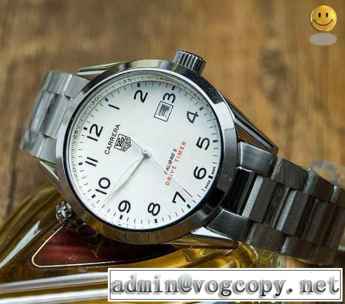 首胸ロゴ 2015 tag heuer タグホイヤー ステンレス 3針クロノグラフ 日付表示 男性用腕時計 3色可選