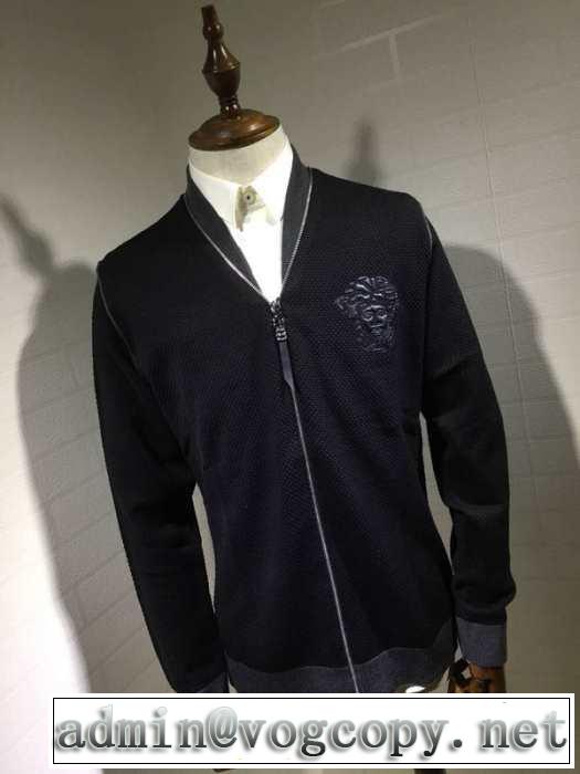 2015 sale!今季 versace ヴェルサーチ パーカーニットカーディガン