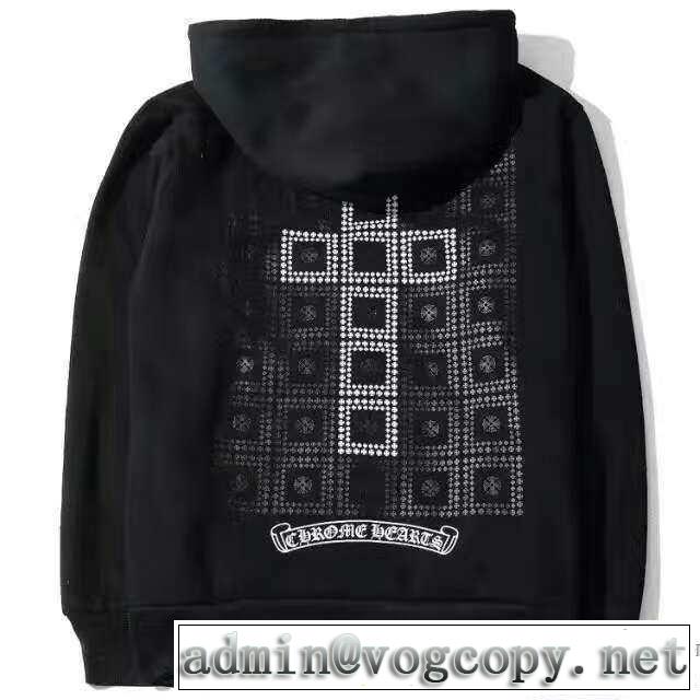 最旬アイテム  クロムハーツCHROME HEARTS プルオーバーパーカー 男女兼用 