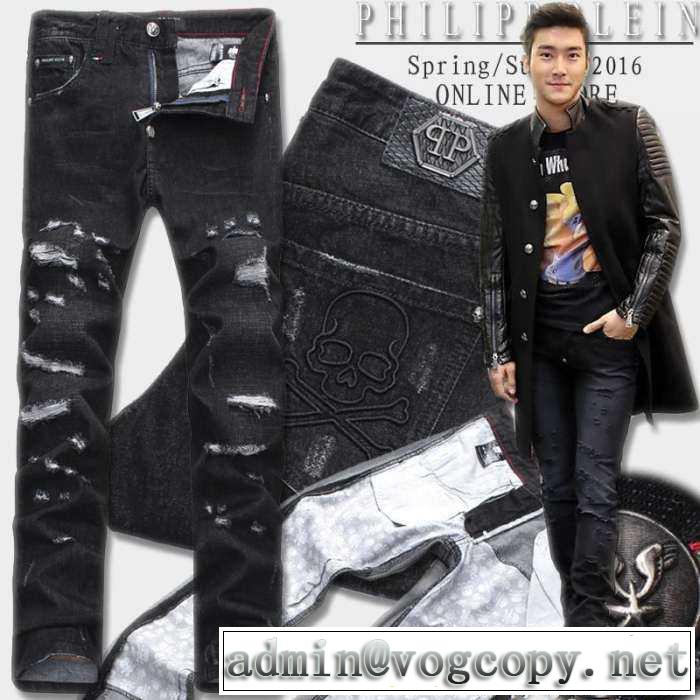 雰囲気の良い 2016春夏 philipp plein フィリッププレイン ダメージデニム 履き心地.