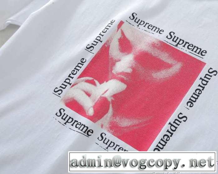 上品なデザイン　シュプリーム 半袖Tシャツ 収納力を兼ね備えたアイテム 2色可選